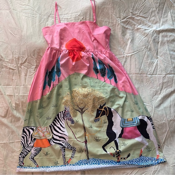 Colorful Horse Print Dress - Picture 1 of 2
